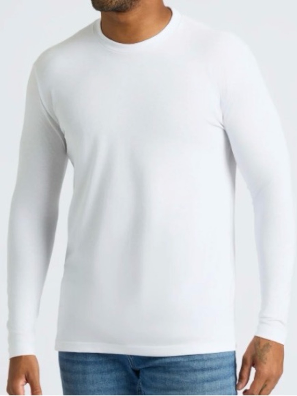 True Classic - Classic Long Sleeve Crew Neck - White